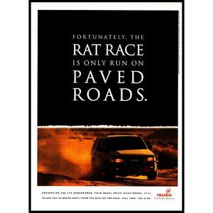 1995 Isuzu Rodeo 4x4 Four Wheel Drive 2 Page Vintage Print Ad Rat Race Wall Art